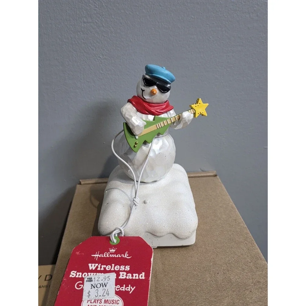 Hallmark Guitar Freddy Snowman Band Wireless Musical Animated Tested Works
